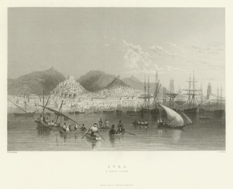 Syra, bir Yunan Adası, 1837 by English School