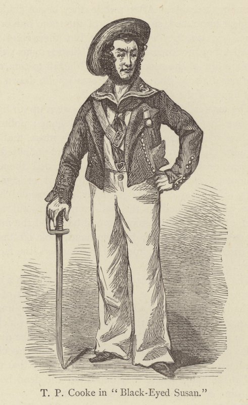 TP Cooke "Kara Gözlü Susan"da (gravür) by English School