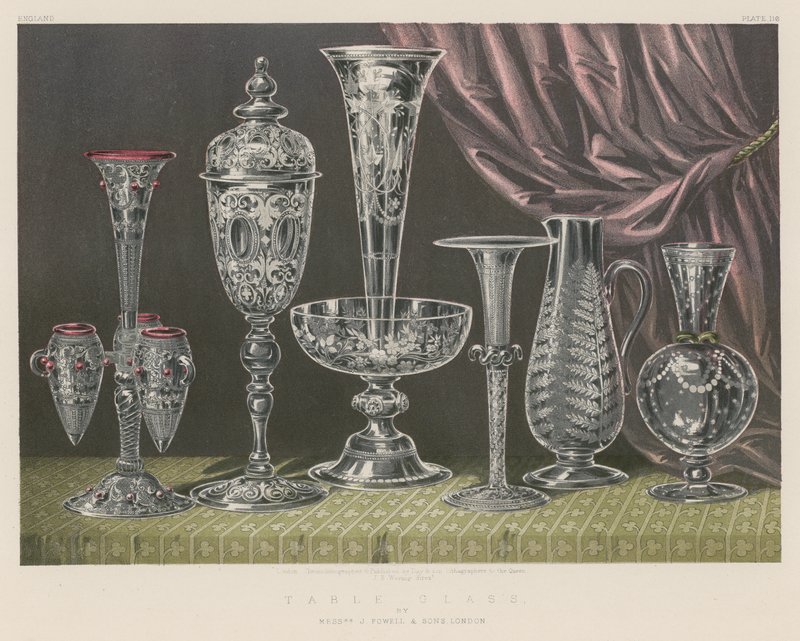 Masa Camı, Messrs J Powell and Sons, Londra by English School