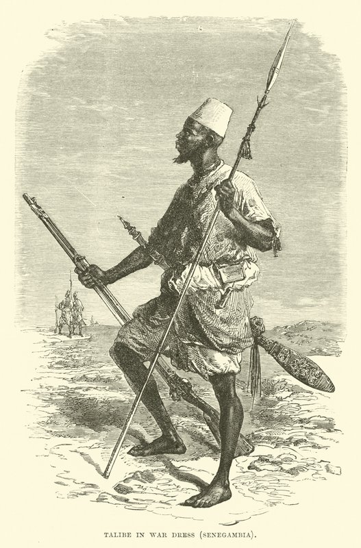 Savaş elbiseli Talibe, Senegambia by English School