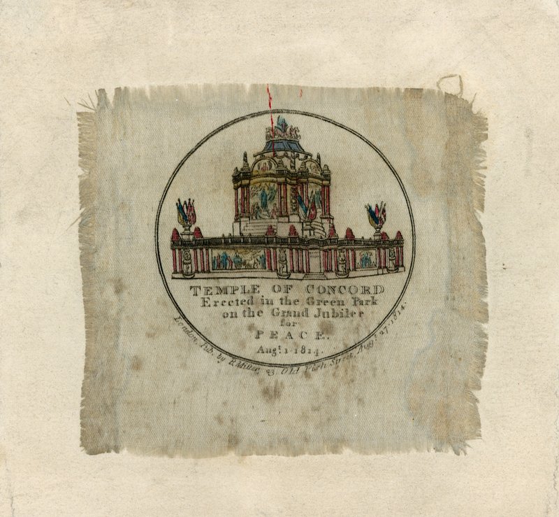 1814 Barışını kutlamak için Concord Tapınağı (ipek üzerine baskı) by English School