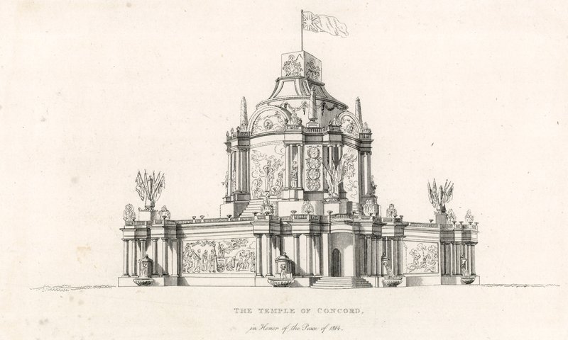 1814 Barışını kutlamak için Concord Tapınağı by English School