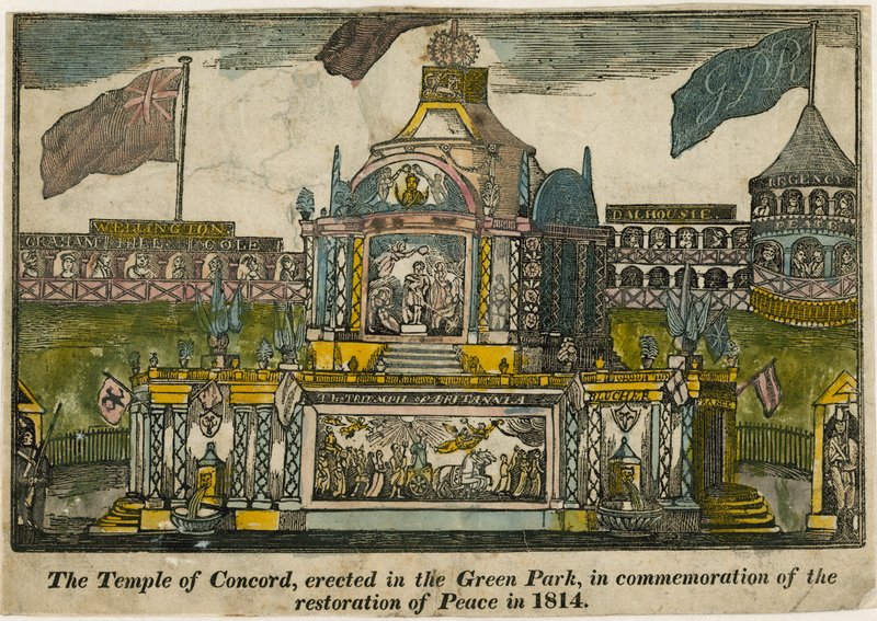 1814 Barışını kutlamak için Concord Tapınağı by English School