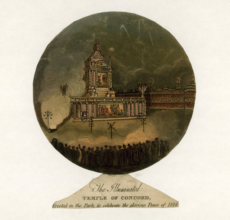 1814 Barışını kutlamak için Concord Tapınağı by English School