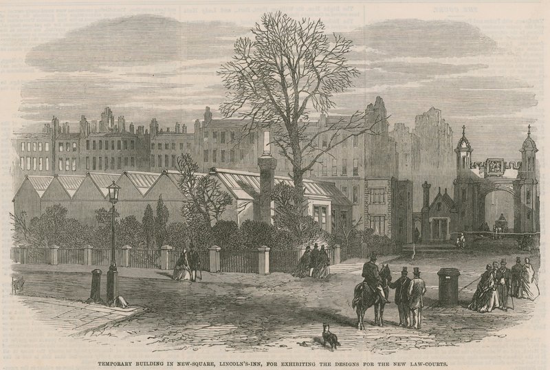 Yeni Hukuk Mahkemelerinin tasarımlarını sergilemek için New Square, Lincolns Inn