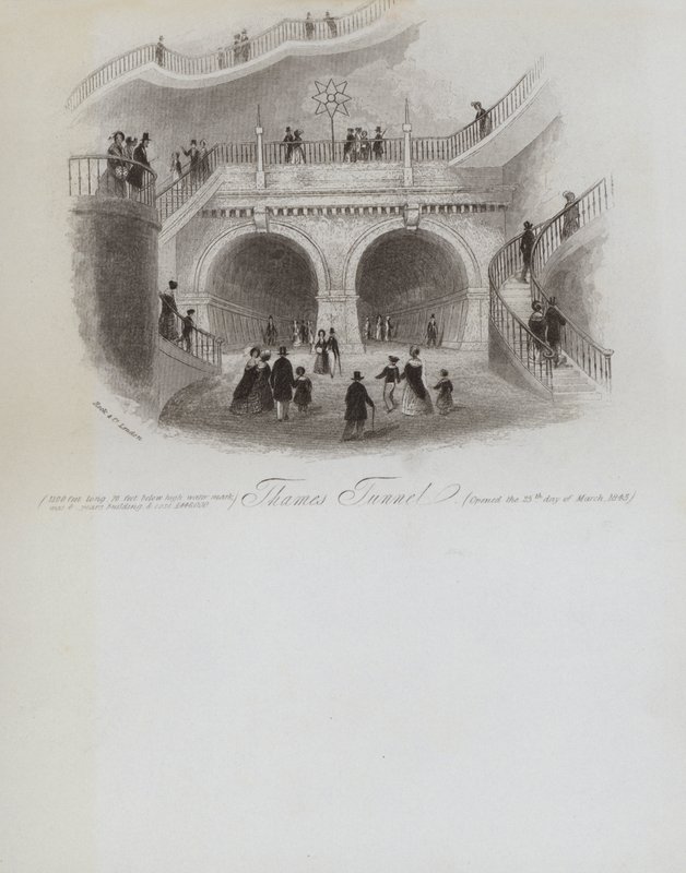 Thames Tüneli (gravür) by English School