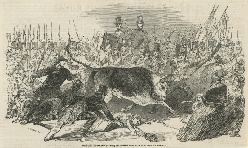 Londra Şehri Boyunca Yürüyen 3. Alay (Buffs) by English School