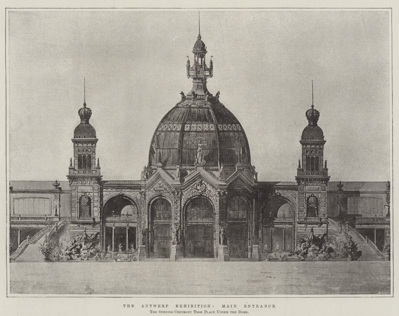 Antwerp Sergisi, Ana Giriş (gravür) by English School