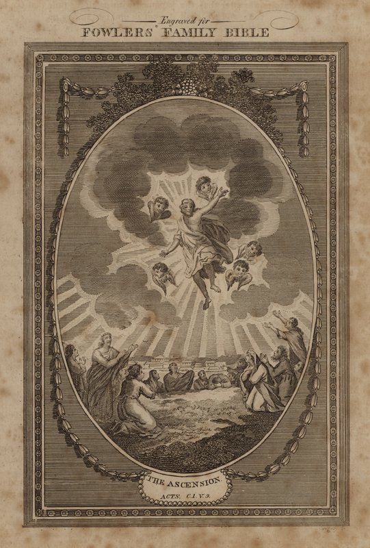 Yükseliş, Elçilerin İşleri, Bölüm 1, Ayet 9 (gravür) by English School