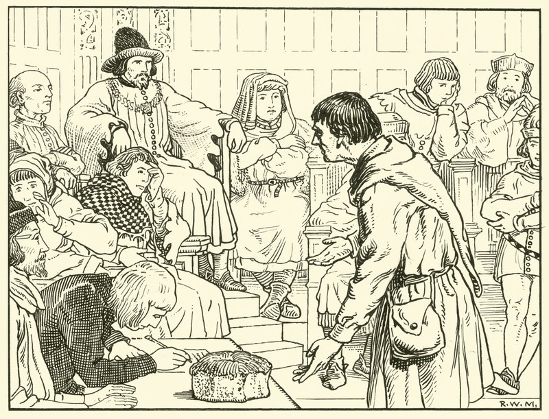 Ekmeğin Ağırlığı (kağıt üzerine mürekkep) by English School