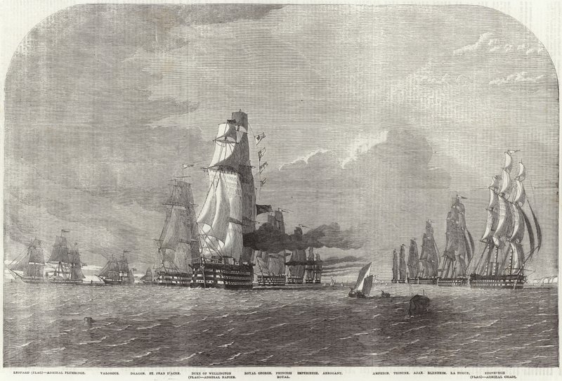 Dover Straits için çalışan Baltık filosu by English School