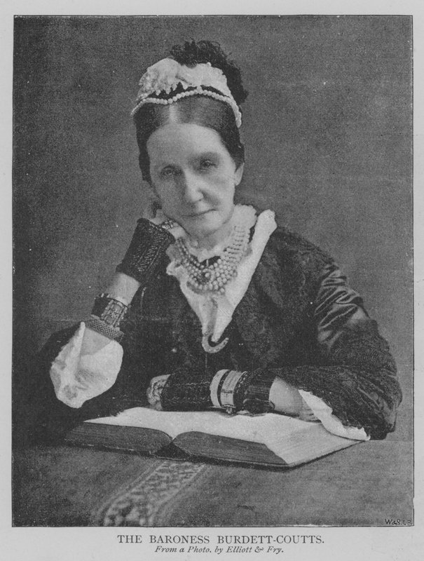 Barones Burdett-Coutts (gravür) by English School