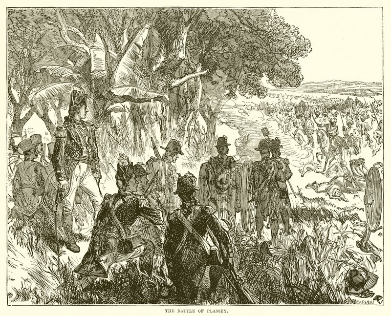 Plassey Savaşı by English School