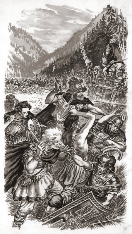 Teutoburg Ormanı Savaşı by English School