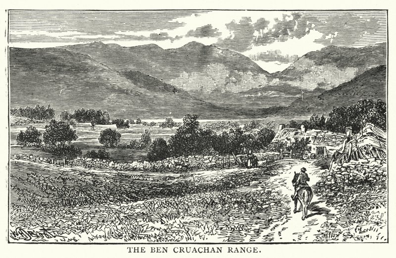 Ben Cruachan Sıradağları (gravür) by English School