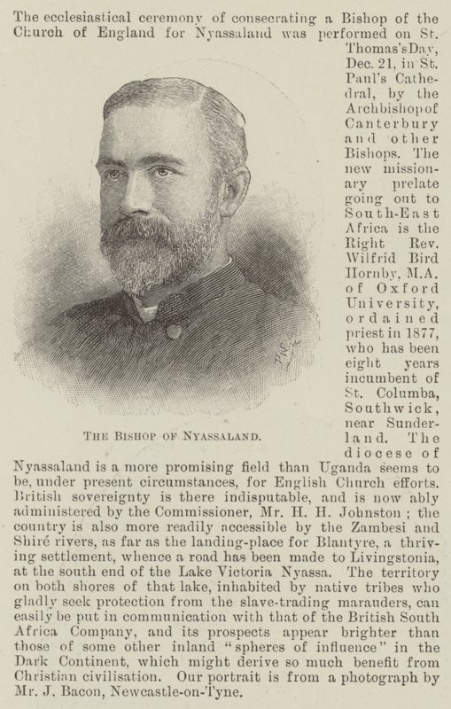 Nyassaland Piskoposu (gravür) by English School