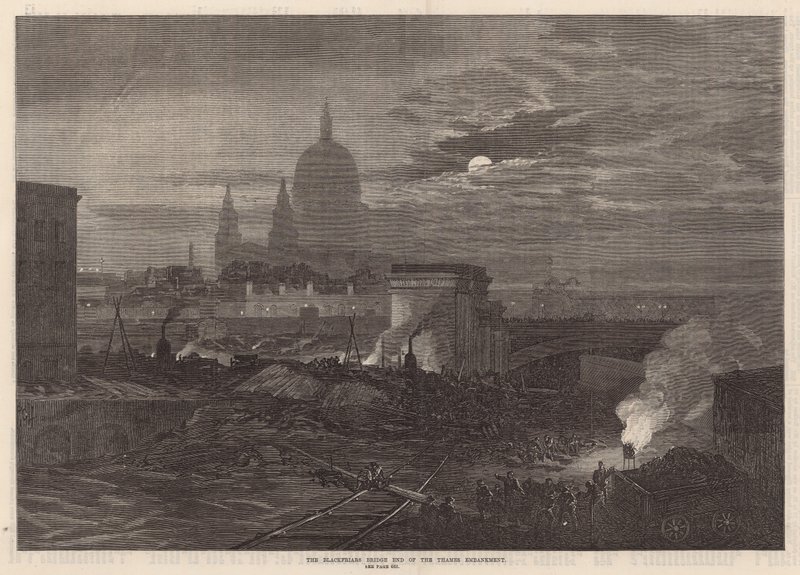 Thames setinin Blackfriars Köprüsü sonu by English School