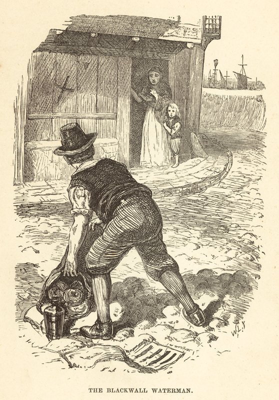Blackwall su adamı (gravür) by English School