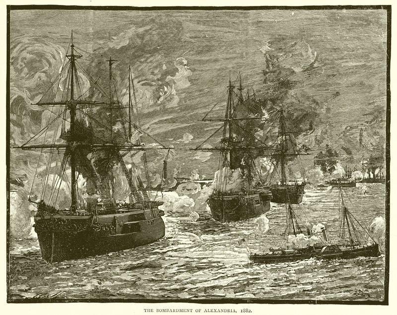 İskenderiye Bombardımanı, 1882 by English School