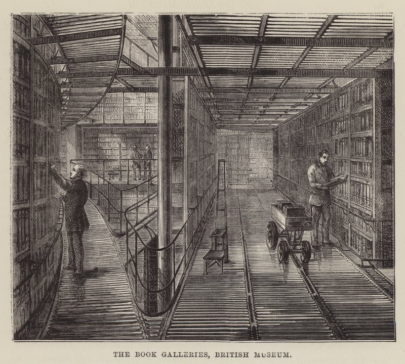 Kitap Galerileri, British Museum (gravür) by English School