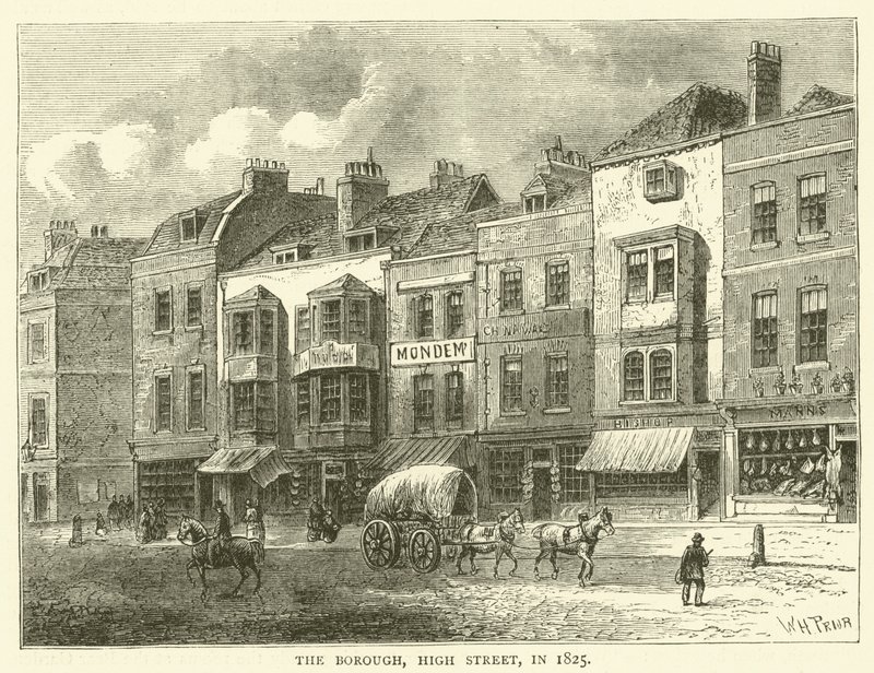 1825 yılında Borough, High Street, by English School