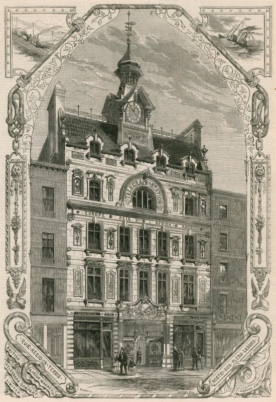 İngiliz ve İrlanda Manyetik Telgraf Şirketi Ofisleri, Threadneedle Street, Londra by English School