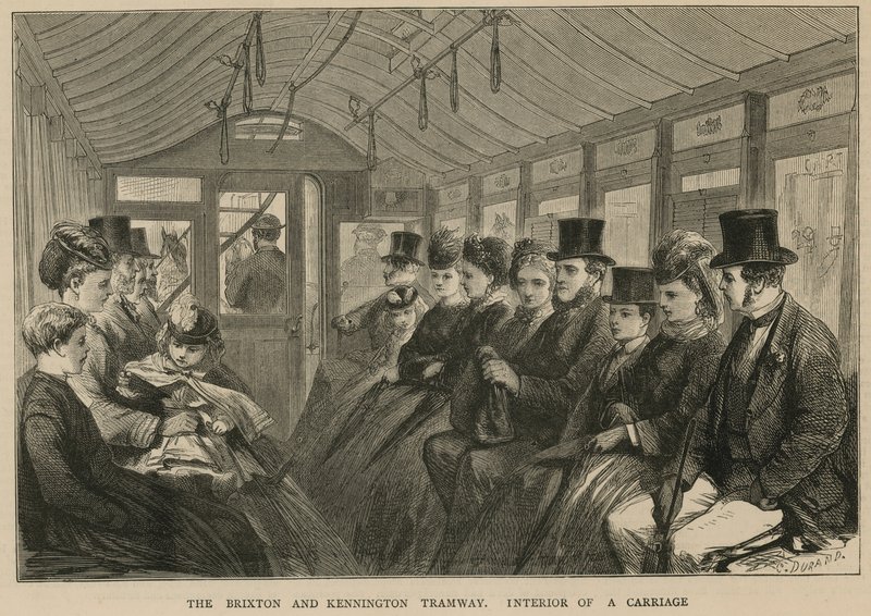 Brixton ve Kennington Tramvayı - bir arabanın içi by English School