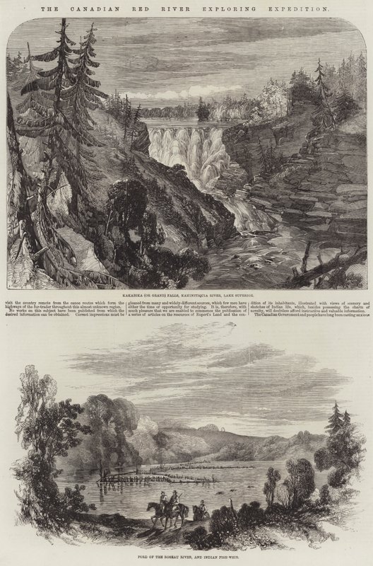 Kanada Kızıl Nehir Keşif Gezisi (gravür) by English School