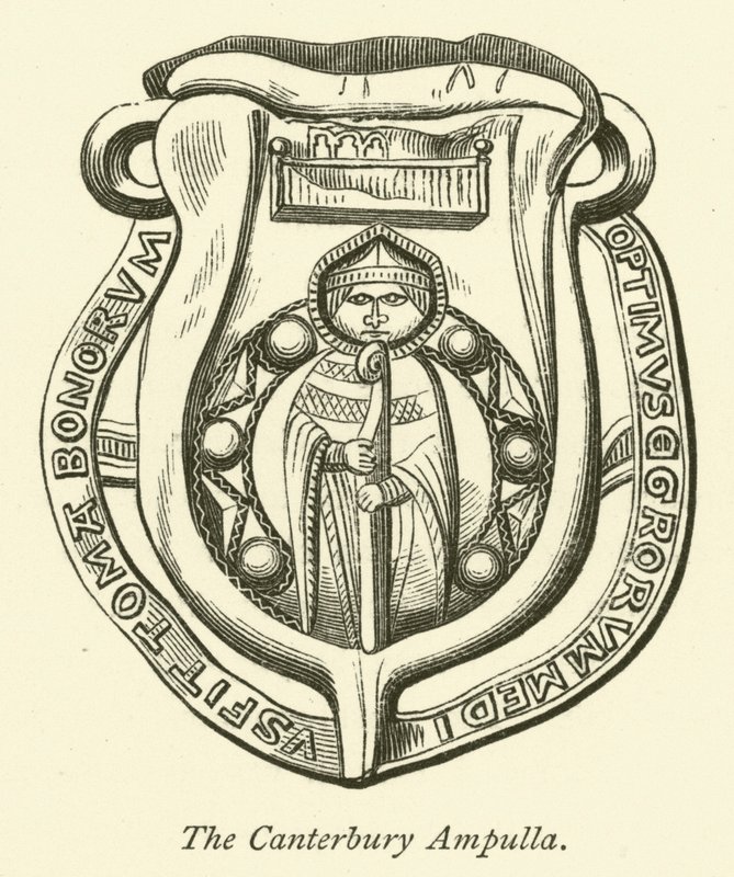 Canterbury Ampulla (gravür) by English School