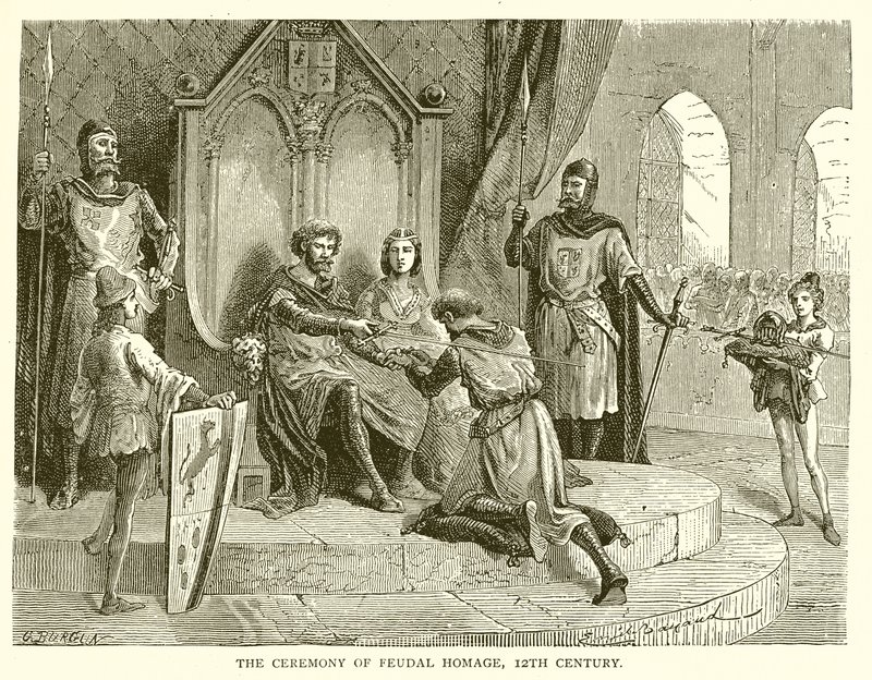 Feodal Saygı Töreni, 12. Yüzyıl by English School