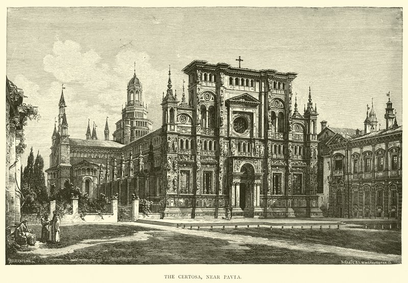 Pavia yakınlarındaki Certosa by English School