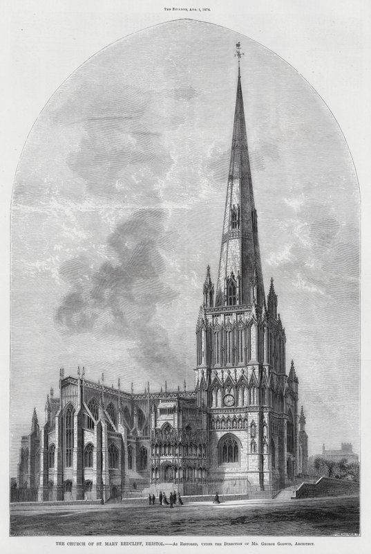 St Mary Redcliffe Kilisesi, Bristol (gravür) by English School