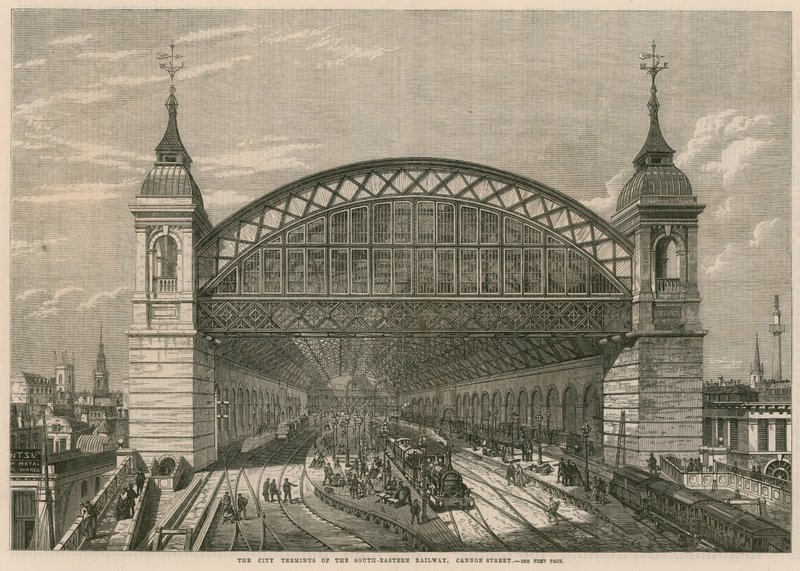 Güneydoğu Demiryolunun Şehir Terminali, Cannon Street, Londra by English School