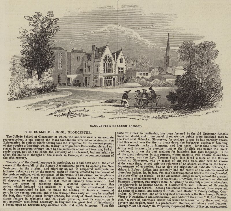 Kolej Okulu, Gloucester (gravür) by English School