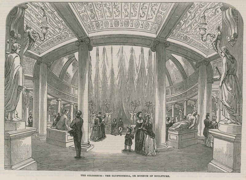 Kolezyum - Glyptotheca veya heykel müzesi (gravür) by English School