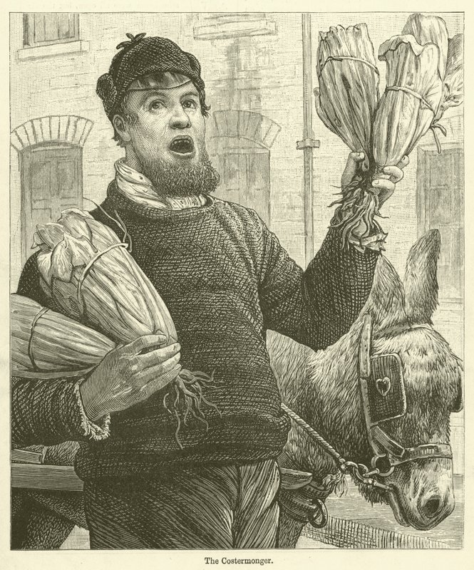 Costermonger (gravür) by English School