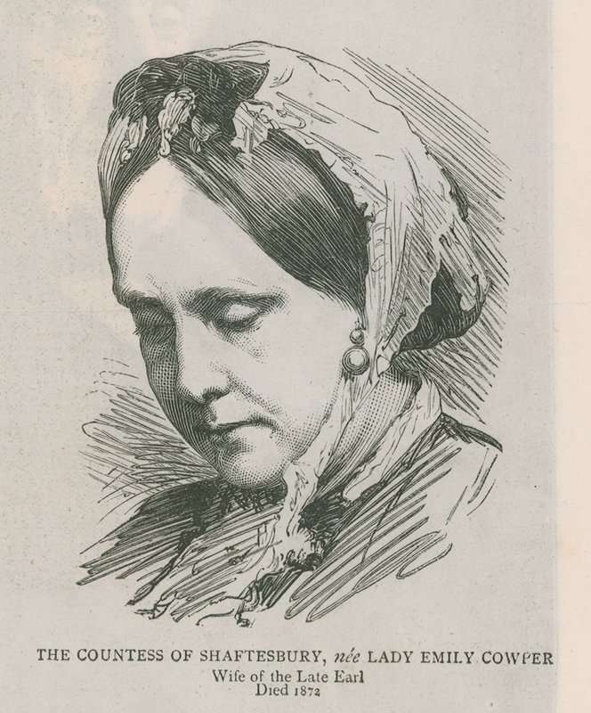 Shaftesbury Kontesi, nee Leydi Emily Cowper by English School