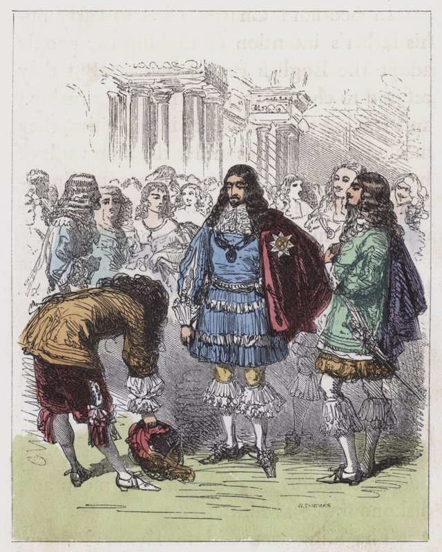 Charles II Mahkemesi (renkli gravür) by English School