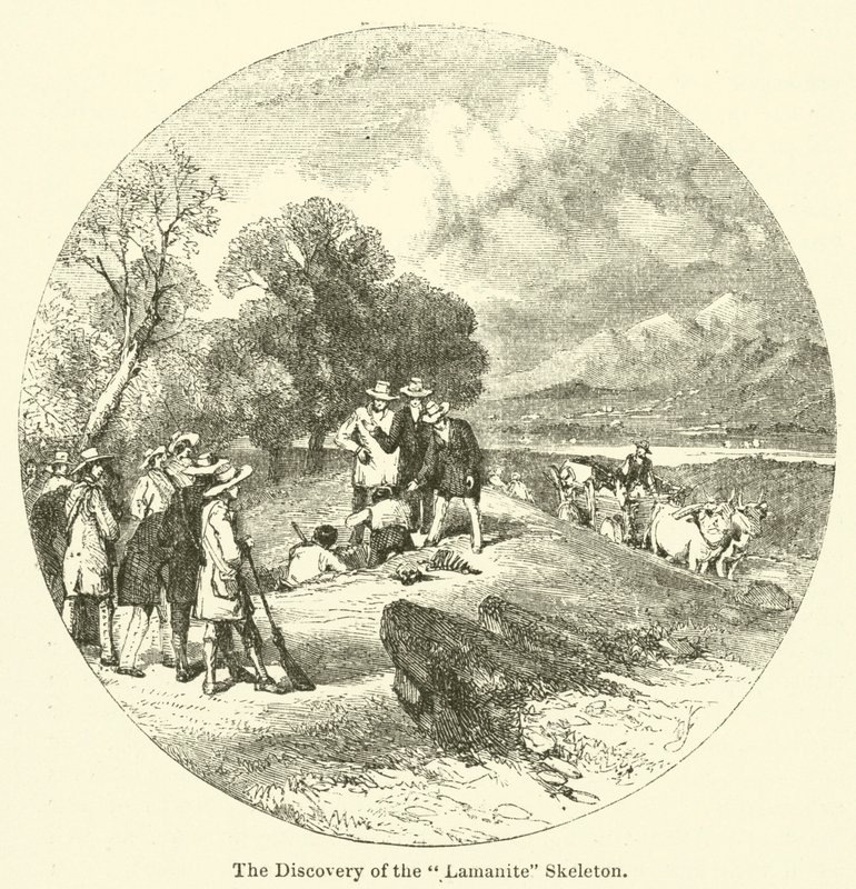 "Lamanit" İskeletinin Keşfi (gravür) by English School
