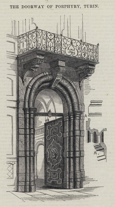 Porfir Kapısı, Torino (gravür) by English School