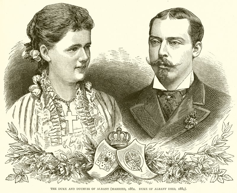 Albany Dükü ve Düşesi (Evli, 1882. Albany Dükü öldü, 1884) by English School