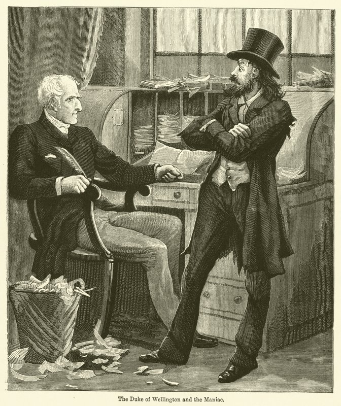 Wellington Dükü ve Manyak (gravür) by English School