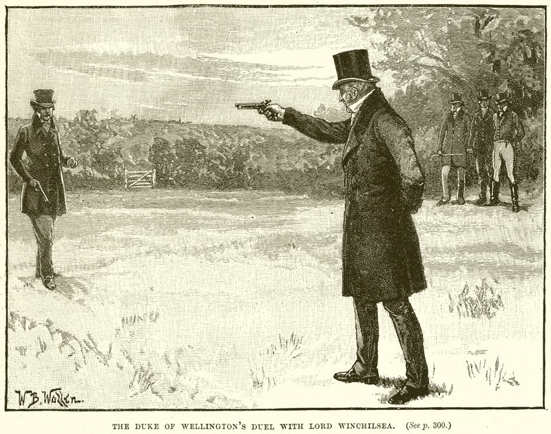 Lord Winchilsea ile Wellington Dükü Düellosu by English School