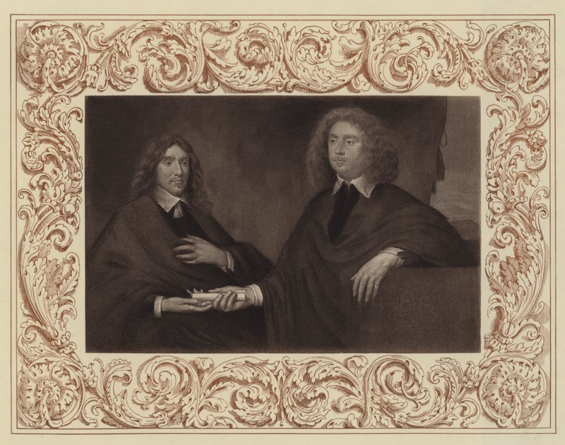 Lauderdale Kontu (sağda) ve Lanark Kontu (sonradan ikinci Hamilton Dükü) (lito) by English School