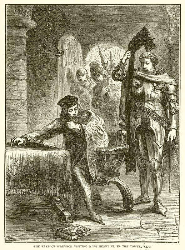 Warwick Kontu, Kral VI. Henry'yi Kule'de ziyaret ediyor, 1470 by English School