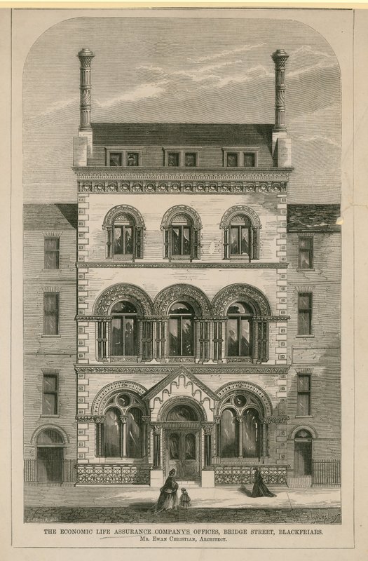 Ekonomik Yaşam Güvencesi Şirketleri ofisleri, Bridge Street, Londra by English School