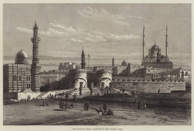 Mısır Krizi, Kaleye Giriş, Kahire (gravür) by English School