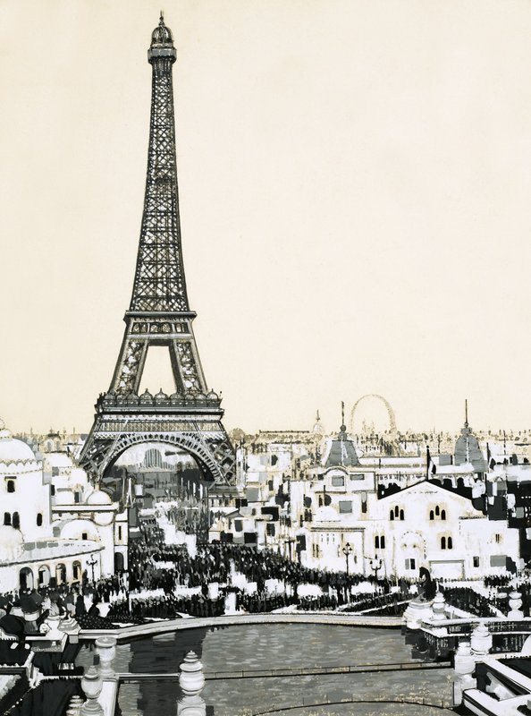 Eyfel Kulesi Paris silüetine hakimdir by English School