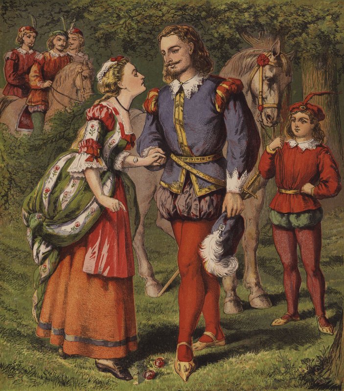 Çeşmedeki Peri veya İki Kız (renkli taş) by English School