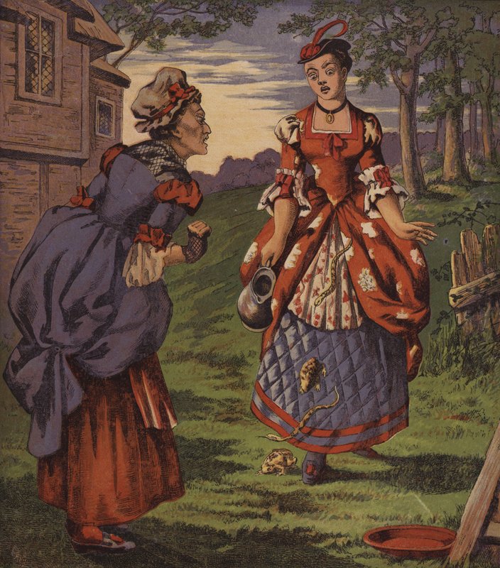 Çeşmedeki Peri veya İki Kız (renkli taş) by English School